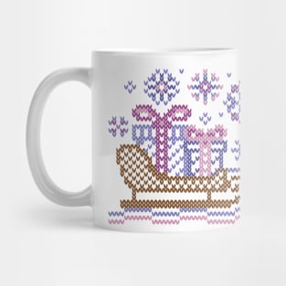 Knitted pattern reindeer Mug